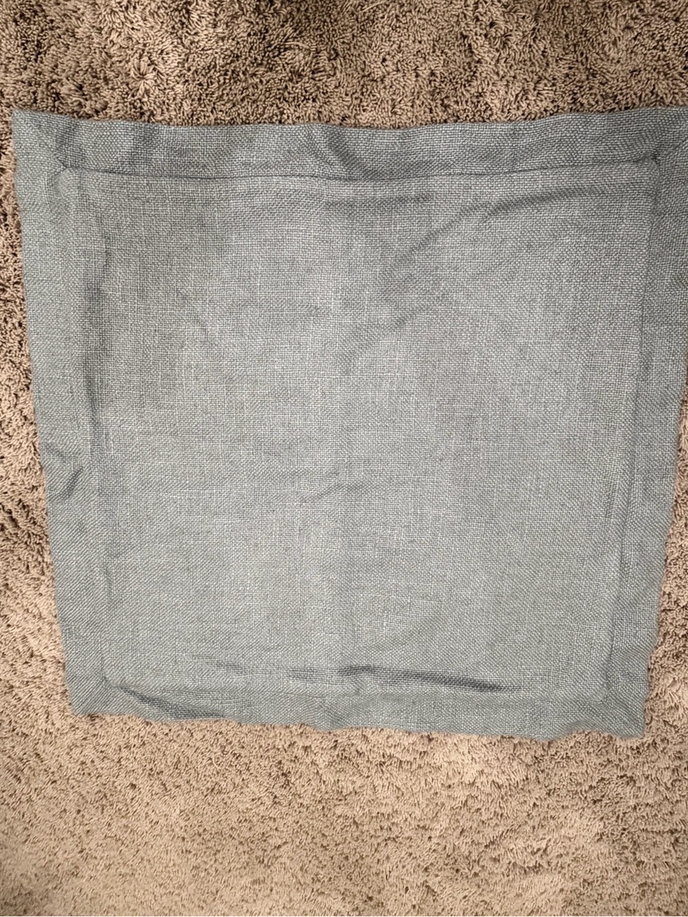New Anthropologie euro sham linen blend zip blue pillow cover